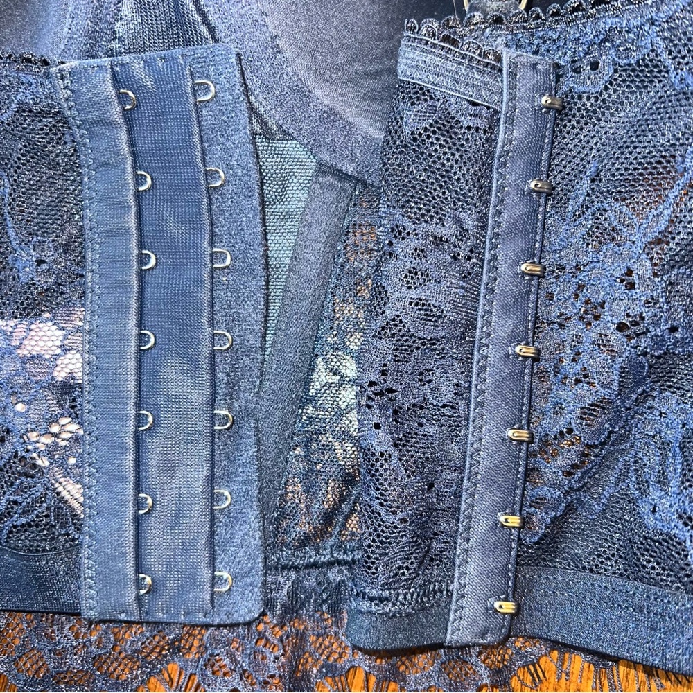 VS Dream Angels Lace & Velvet Shine Strap Corset Bra - Picture 5 of 5